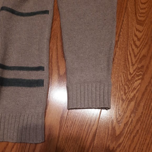 Faconnable Cashmere Silk Wool Beige Cross Pattern Sweater (L – XL) - Picture 4 of 5